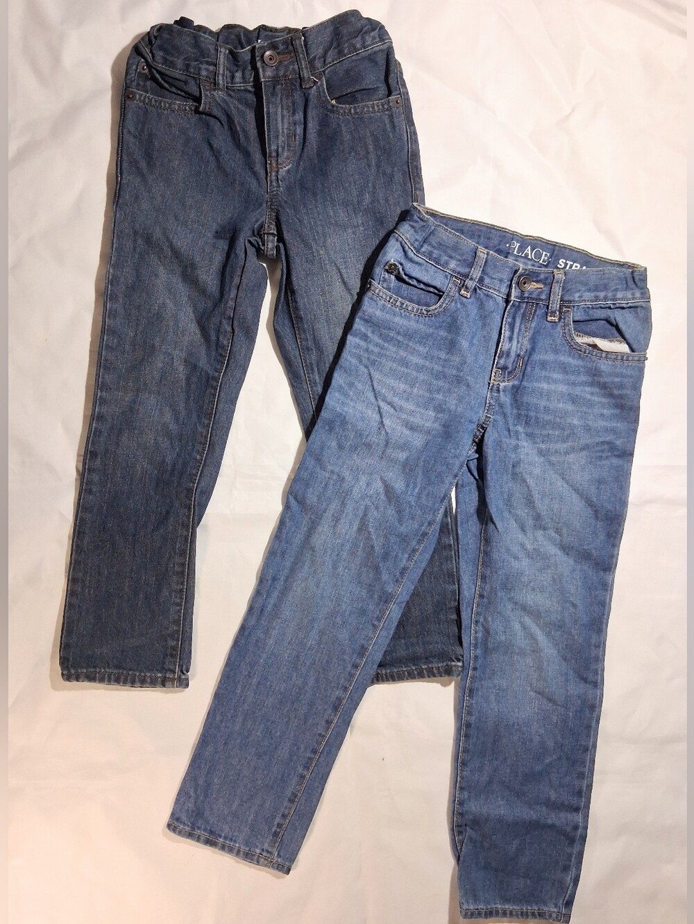 The Children's Place Boys Straight Fit Denim Jeans Medium Wash Dark Wash Size 6
